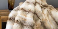 Echtfellplaid mongolischer Goldfuchs, natur, 130x200 cm