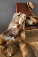 Echtfellplaid schweizer Rotfuchs, natur, 140x200 cm
