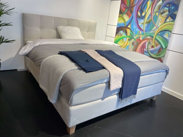 Somnar Bett 180x210 cm Kopfteil Diamant sand (ohne Topper)