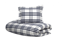Hästens - Modern Check Kissenbezug 80x80 cm, navy/white