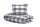 Hästens - Modern Check Kissenbezug 80x80 cm, navy/white