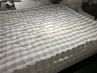 Hästens - AU Topper BJ 180x205 cm, taupe check